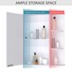 image 4 of HOMCOM Wall Mounted Bathroom Cabinet with Mirror Single Door Storage Organizer 2-tier Inner Shelves White
