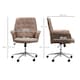 image 7 of Vinsetto Computer Chair w/ Armrest Modern Style Tufted Home Dining Room Brown