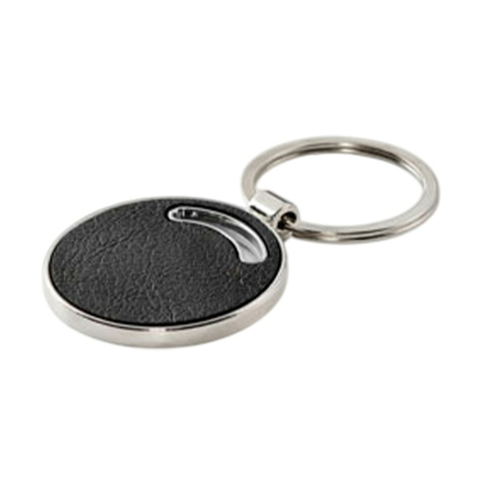 image 1 of MidOcean Lircle Round Keyring - Black - One Size