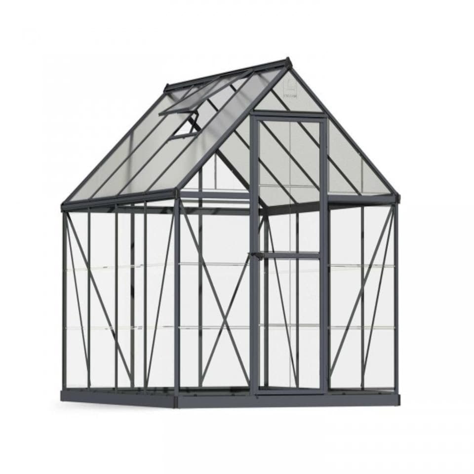 image 1 of Greenhouse Hybrid 6 x 8 - Polycarbonate - L247 x W185 x H208 cm - Grey