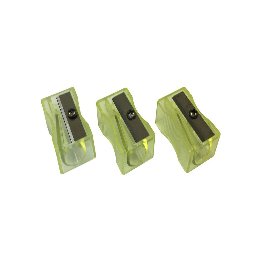 image 1 of Pack of 100 Yellow Translucent Pencil Sharpeners