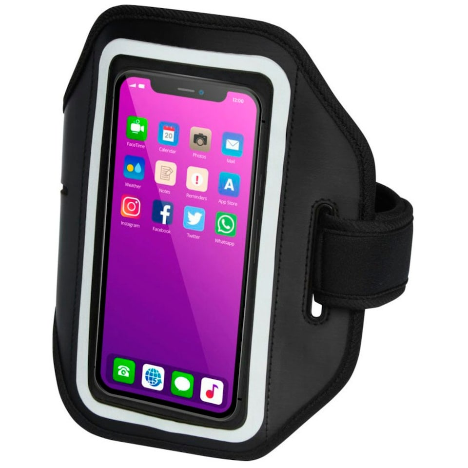 image 1 of Bullet Reflective Smartphone Bracelet Case - Solid Black - One Size