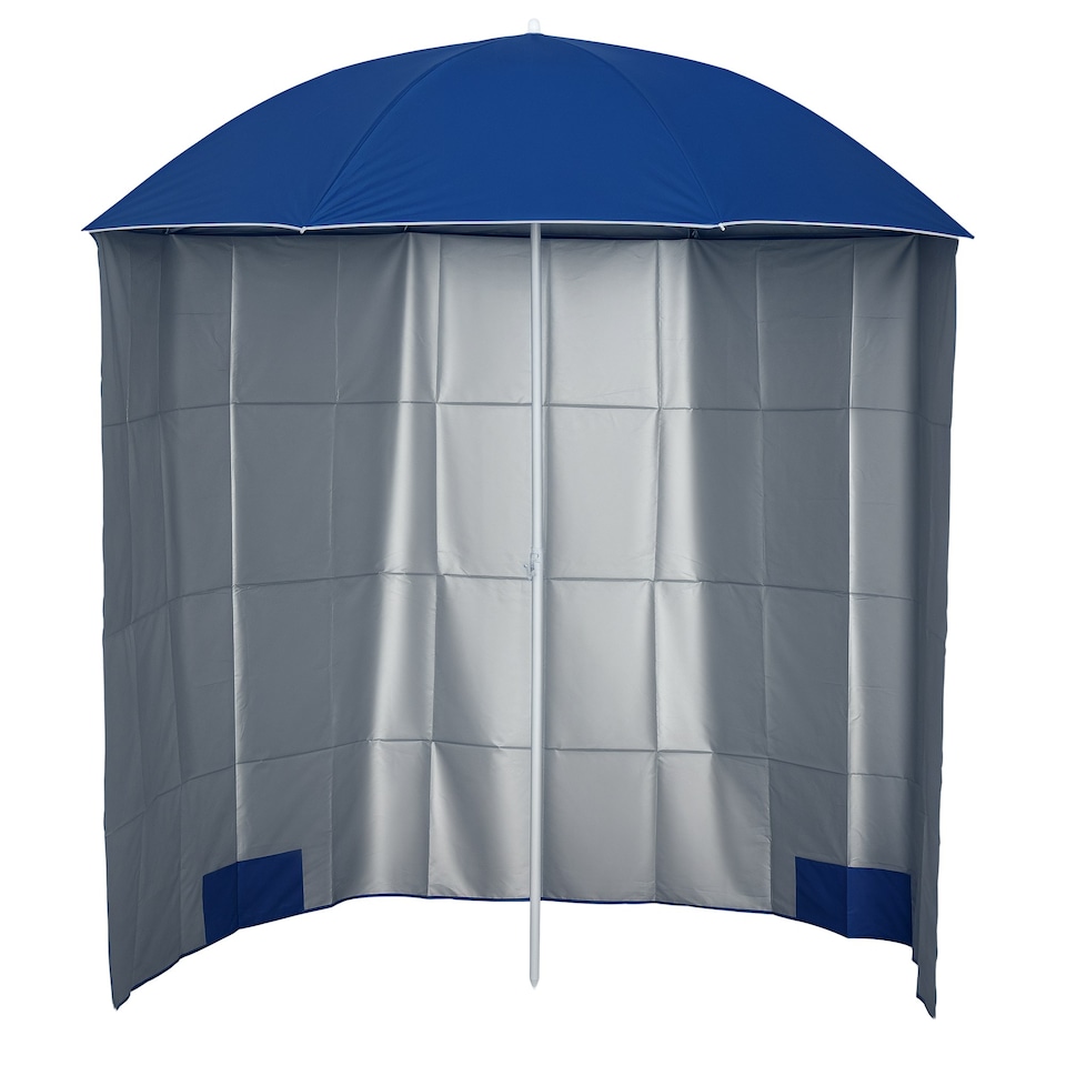 image 1 of Outsunny  2.2M Outdoor Parasol Fishing Umbrella Beach Sun Shelter w/ Carry Bag
