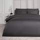 image 1 of OHS 100% Cotton 400TC Luxury Duvet Cover and Pillowcase Set, Single - Charcoal