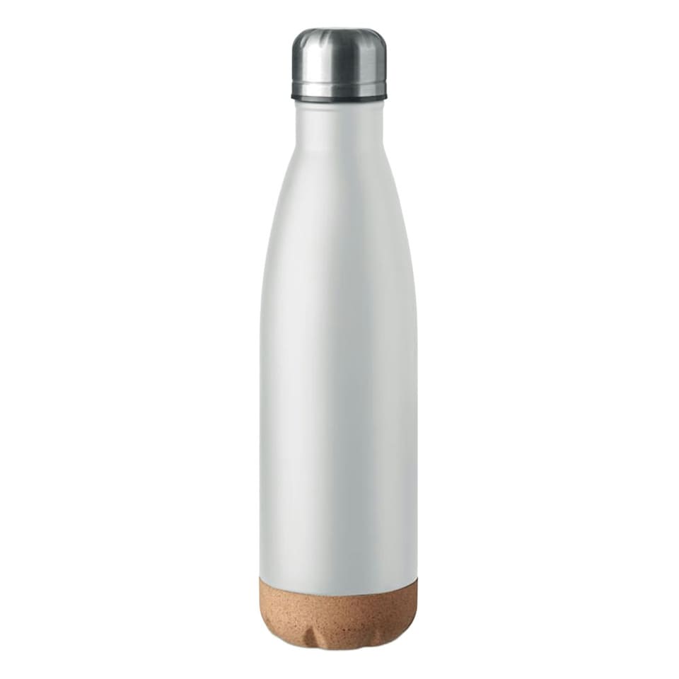 image 1 of MidOcean Aspen Cork Double Wall 500ml Water Bottle - White - One Size | White | One Size