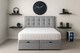 image 2 of Cube Silver Plush Ottoman 6ft Superking Bed Set With Headboard and Mattress