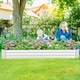 image 4 of COSTWAY Galvanized Raised Garden Bed Metal Planter Box Silver