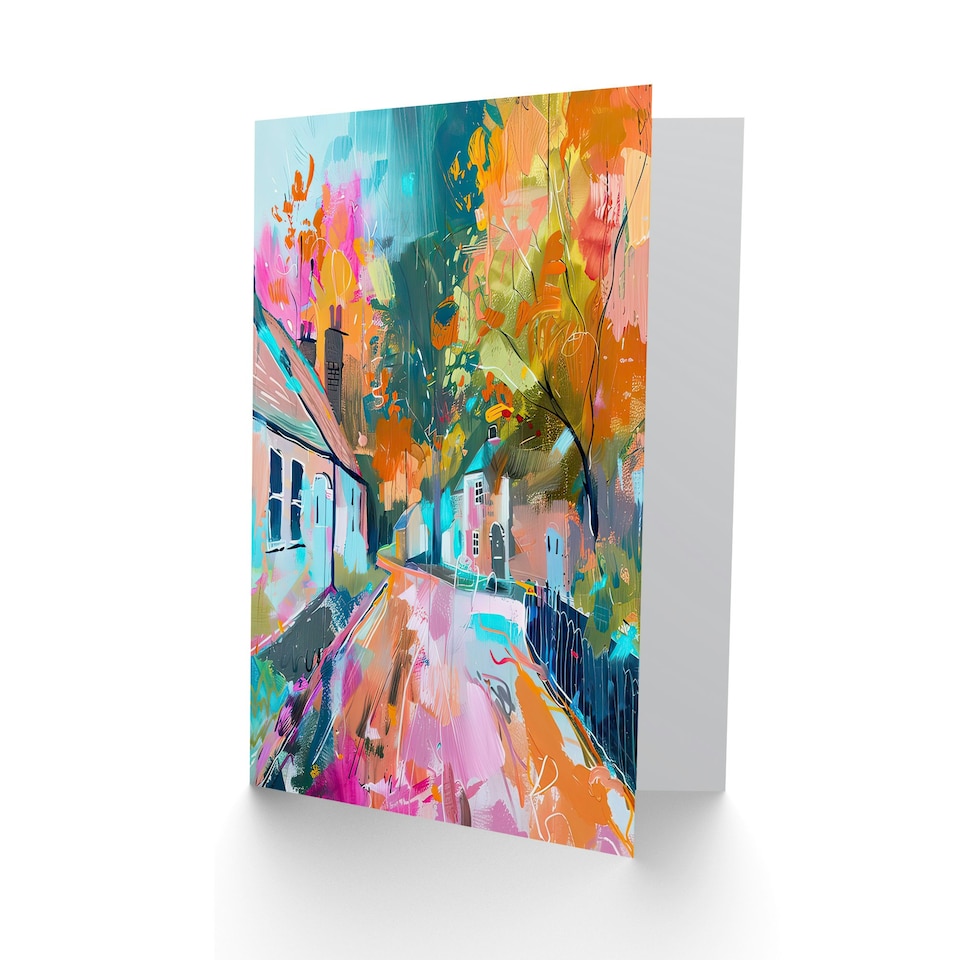image 1 of Lymm Village Cheshire England Autumnal Him Her Birthday Card