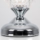image 4 of ValueLights Pair Of Modern Silver Chrome And Decorative Glass Bedside Touch Table Lamps | Chrome