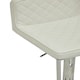 image 5 of Interiors by Premier Baina White And Chrome Bar Stool With Square Base
