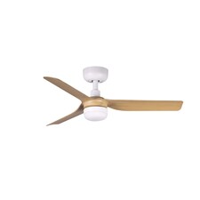 Mini Punt 90cm LED Ceiling Fan Matt White, Maple Blades CCT
