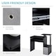 image 5 of HOMCOM Computer Desk with Sliding Keyboard Tray Storage Drawer Shelf Black