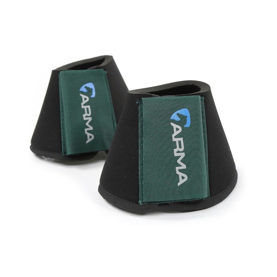 ARMA Neoprene Horse Overreach Boots - Green/Black - Full