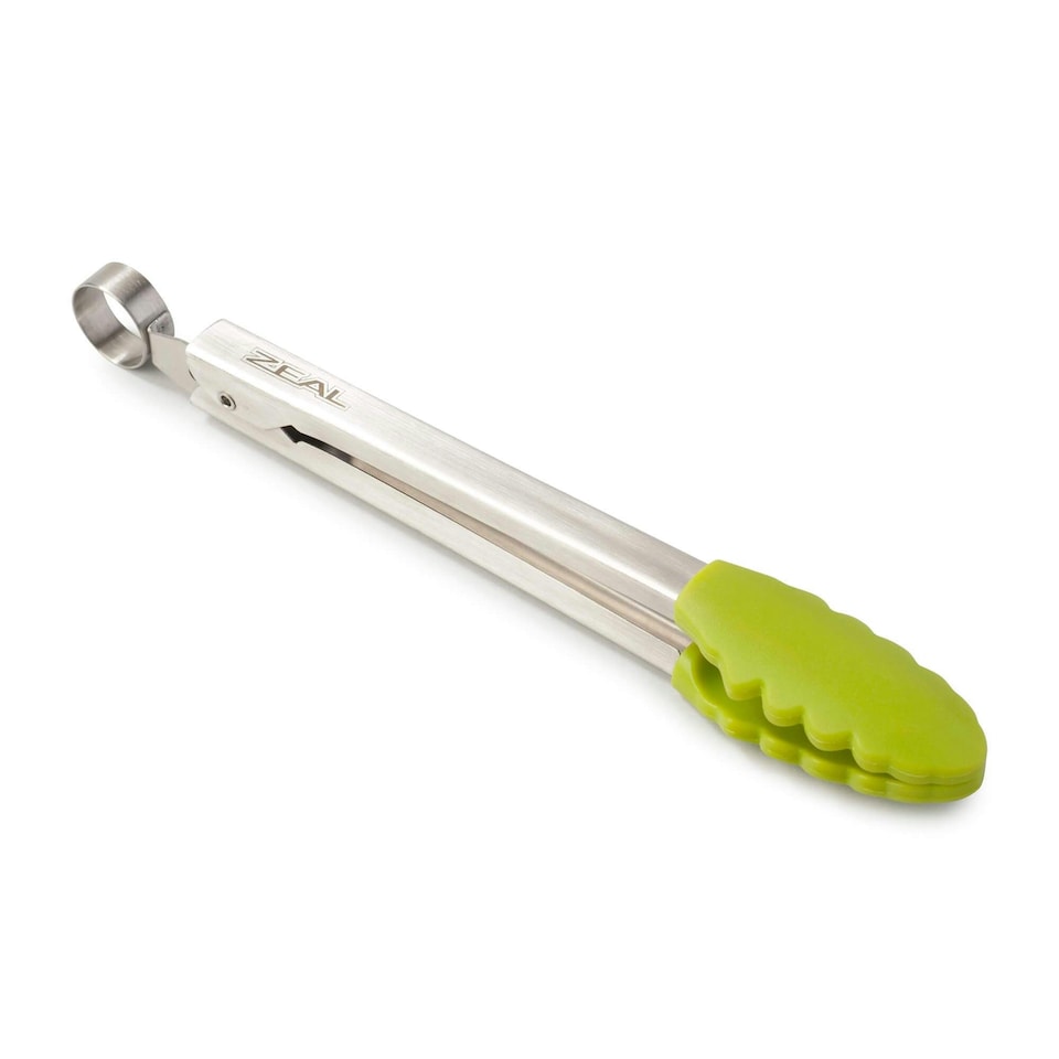 image 1 of Zeal Silicone Mini Tongs, 20cm, Lime Green