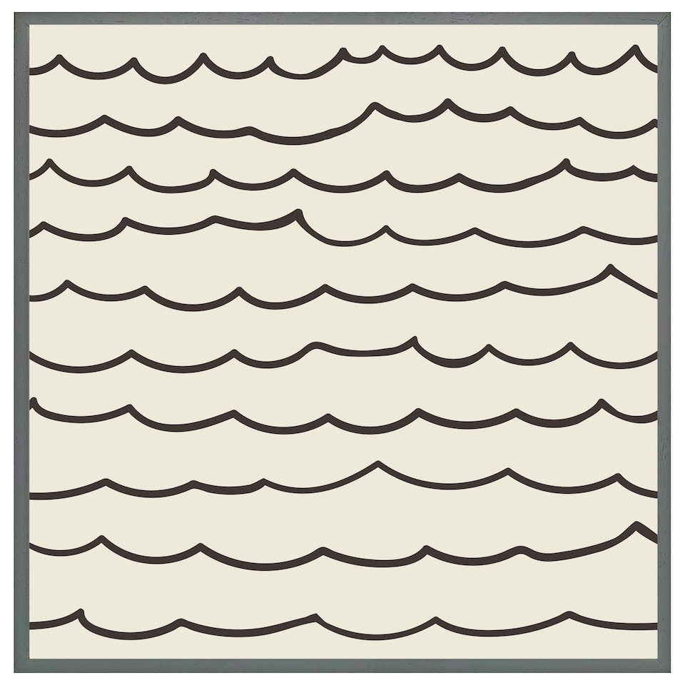 image 1 of Wave lines (Picutre Frame) Brown | XS