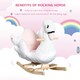 image 5 of HOMCOM Kids Rocking Horse Ride On Swan Toy w/ Music Safety Seat for Toddler