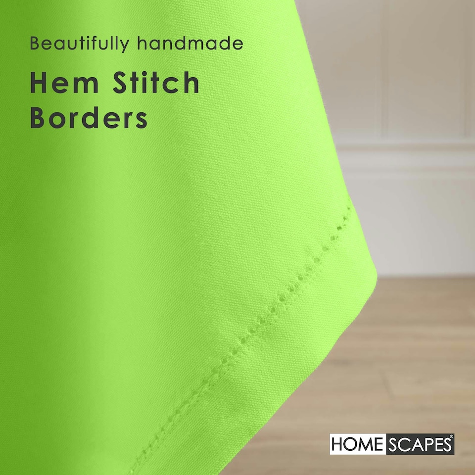 image 1 of Homescapes Lime Green Tablecloth - 178 x 300 cm | Green