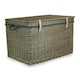 image 1 of Large Antique Wash Storage Wicker Basket | Brown | Brown | L