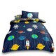 image 1 of VELVETIO Space Duvet Cover Set Reversible Soft Polycotton Kids Beddings Blue | Navy | Double