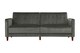 image 1 of Pin tufted transitional Sofa Bed in velvet grey | Grey | GREY | Three Seater