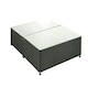 image 1 of Charcoal Linen No Drawer Divan Base Small Double