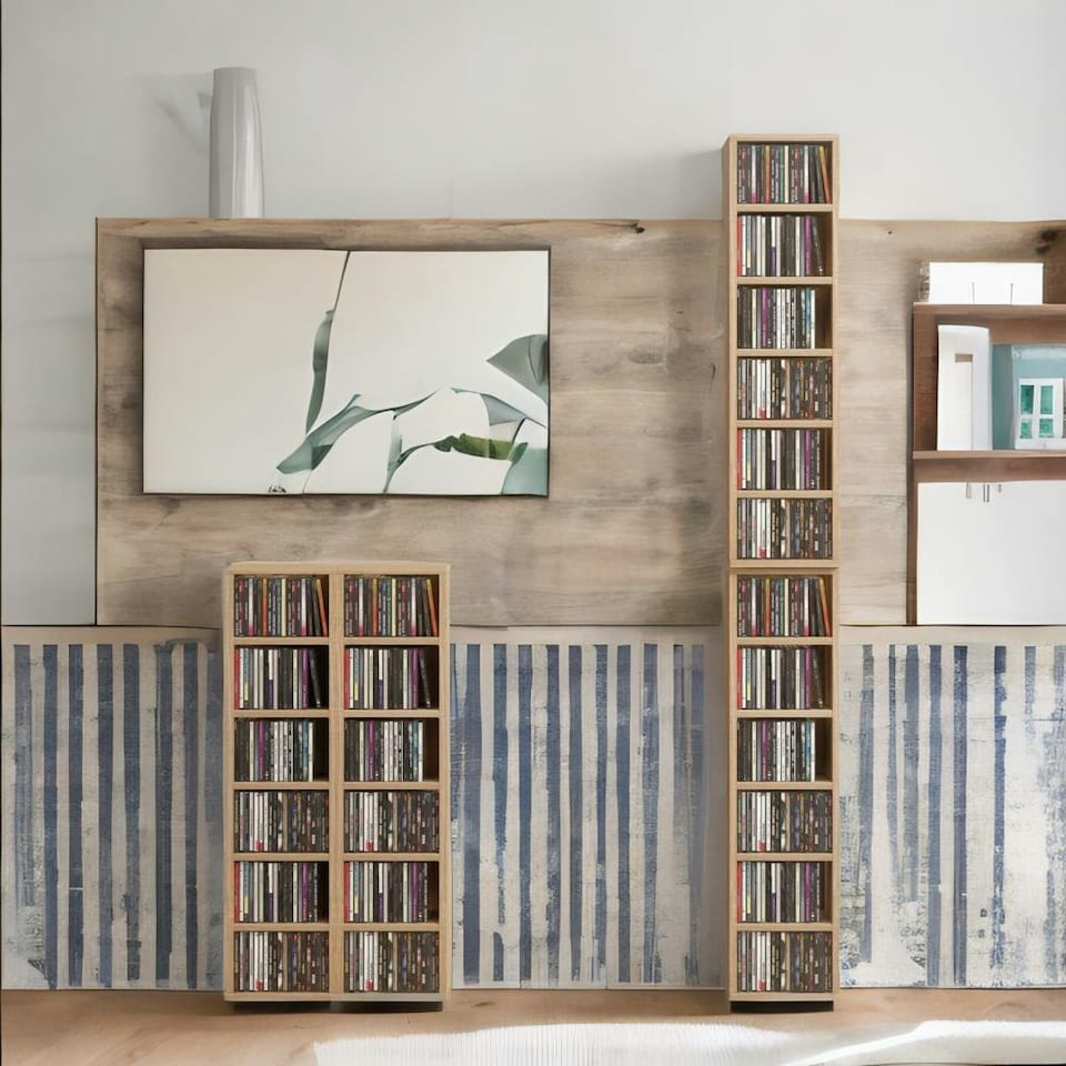image 1 of 6 Tier Shelves Storage Unit Set Natural Brown Brown | One Size