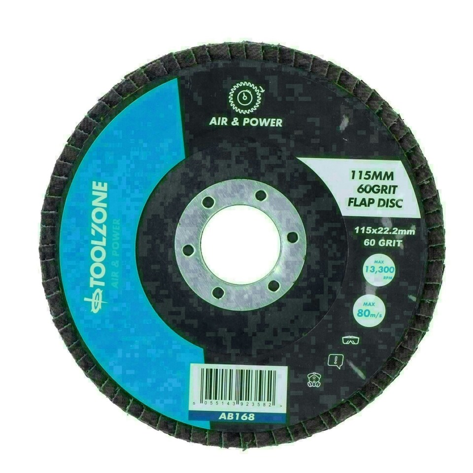 image 1 of 60 Grit Flap Discs Medium Grade Aluminium Oxide Sanding Removal Type 29 200pk