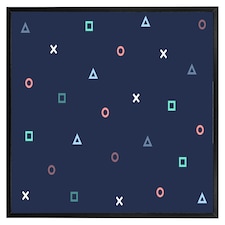 Hipster pattern (Picture Frame) Black | M
