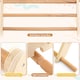 image 7 of COSTWAY Pikler Triangle Set Foldable Triangle Climber Climbing Toys-Natural