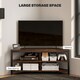 image 4 of HOMCOM Corner TV Stand Cabinet, TV Unit for TVs up to 50 , TV Cabinet with Storage Shelves and Cable Holes for Living Room, Bedroom, Rustic Brown