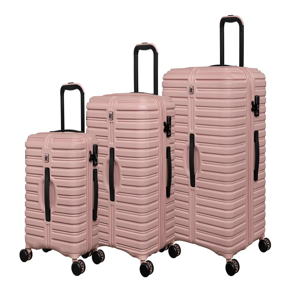 image 1 of IT Luggage Jumbo Misty Rose 3pc Suitcase Set with TSA Lock Pink