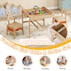 image 10 of COSTWAY 4 in 1 Kids Activity Table and Chairs Set Orange