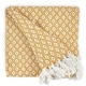 image 1 of Stockholm Collection Recycled Cotton Throw in Ochre (70" x 100") Yellow | Yellow