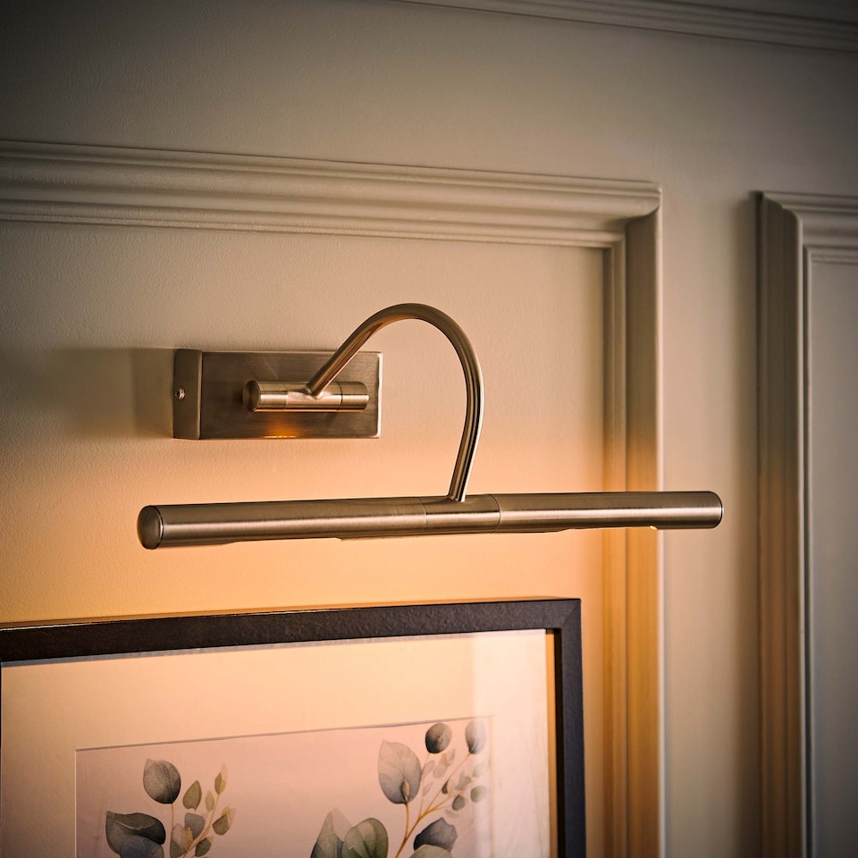 image 1 of ValueLights Modern Adjustable Brushed Chrome Picture Wall Light | Chrome