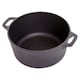 image 8 of 4L Cast Iron Non Stick Casserole Dish Pan with Lid | Black | 1