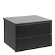 image 1 of Avignon Bedside Table with 2 Drawers in Black