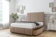 image 3 of Sloomy Lisbon Mink Plush Divan Bed With Mattress 2 Drawers Right Side With 26" Strutted Headboard & 12" Matching Footboard 6' Super King | Brown | Mink | Super King | 1