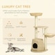 image 2 of PawHut Cat Tree Tower with Cattail Bed, Sisal Post, 119cm, Natural Tone