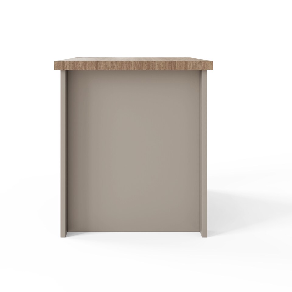 image 1 of Lancaster Side Table with Shelf | Grey | Grey