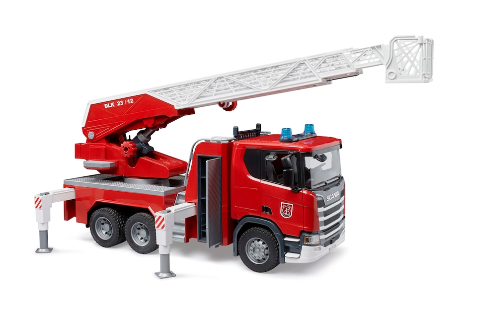 image 1 of Bruder Scania Super 560R Fire engine with ladder, waterpump and L S Detailed Vehicle & Playset Model