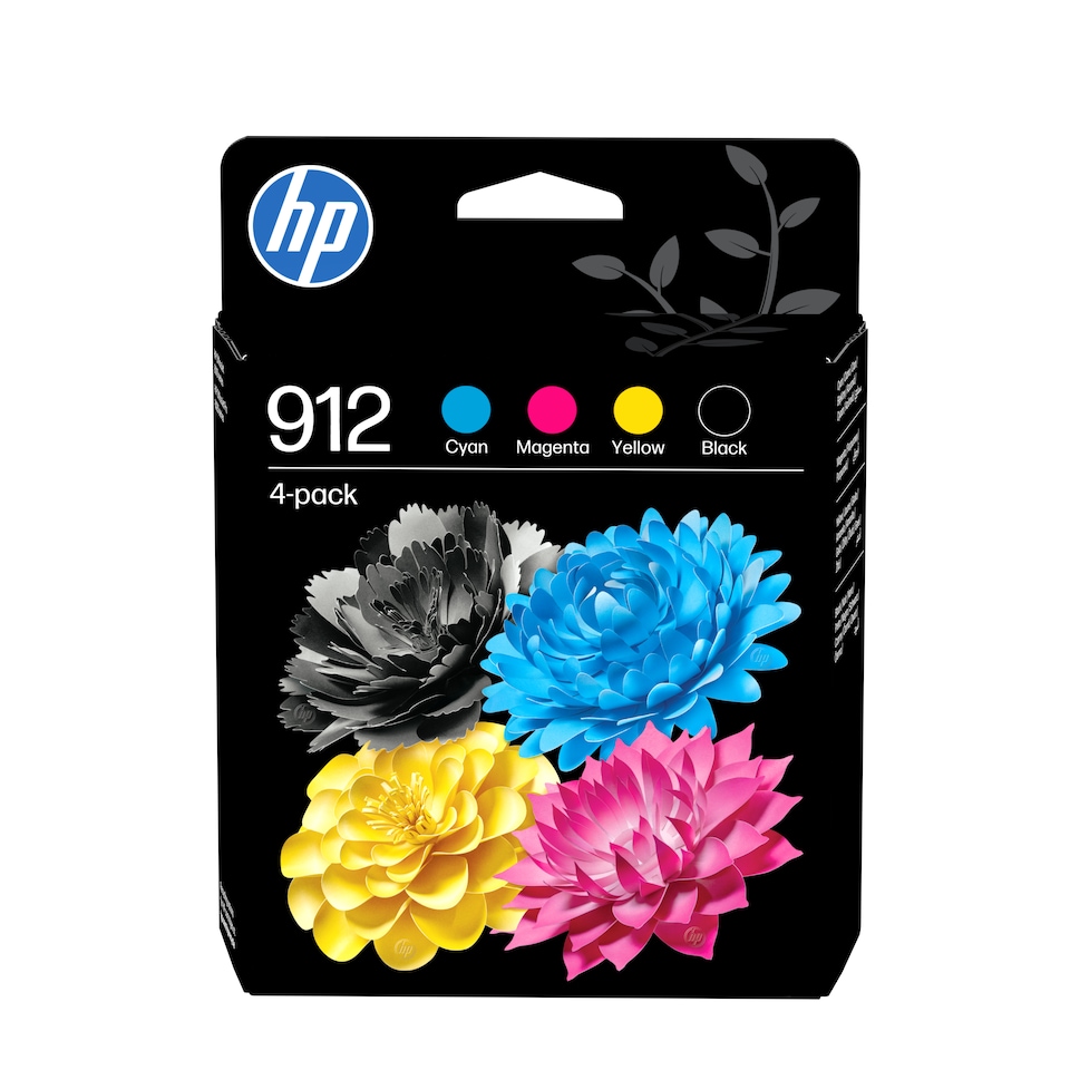 image 1 of HP 912 4-pack Black/Cyan/Magenta/Yellow Original Ink Cartridges (6ZC74AE)