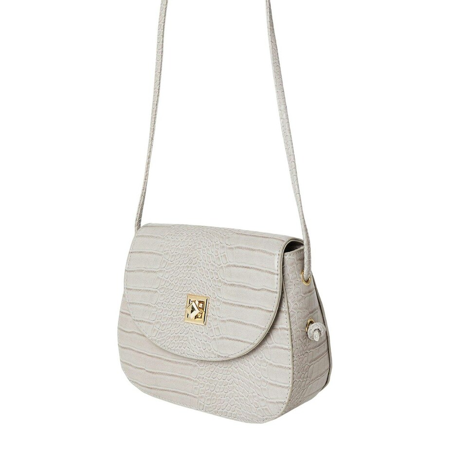 image 1 of Dorothy Perkins Womens/Ladies Tiffany Crocodile Print Crossbody Bag - Grey - One Size Grey