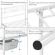 image 4 of Yaheetech Metal Platform Bed Frame with Cloud-inspired Design Headboard White, 3ft Single
