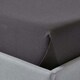 image 3 of Homescapes Dark Charcoal Grey Egyptian Cotton Flat Sheet 1000 Thread Count, Super King | Grey | Super King