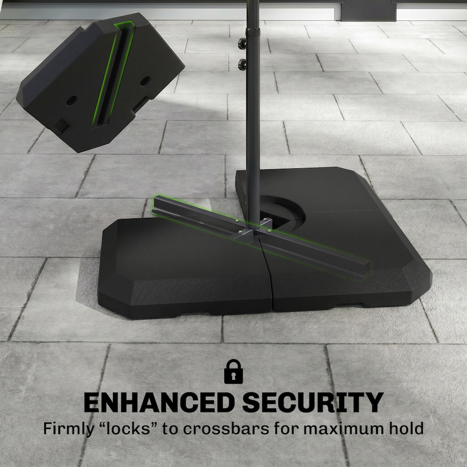 image 1 of Outsunny Set of 4 Parasol Base Stand Weights for Cantilever Umbrella Up to 120kg