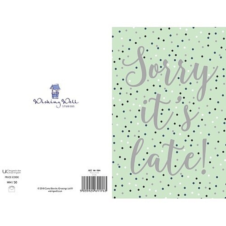 image 1 of Sorry It's Late Belated Birthday Card