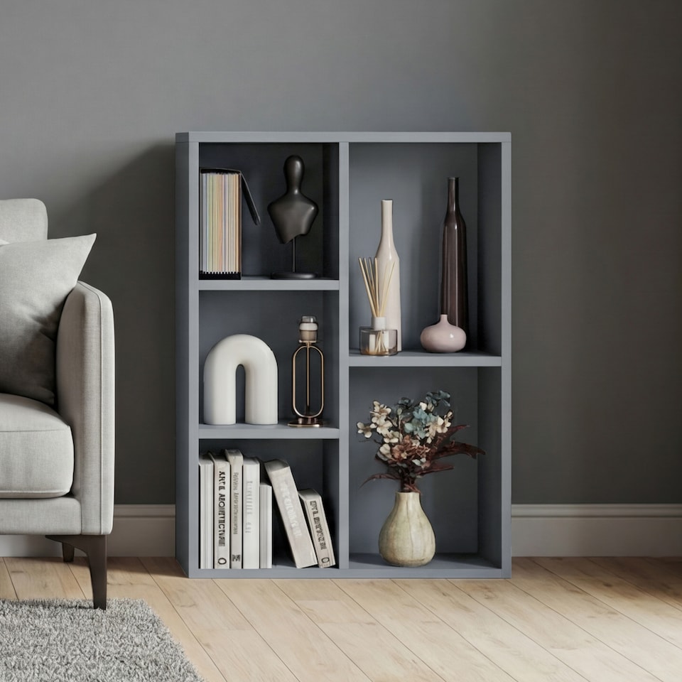 image 1 of Vida Designs 5 Cube Storage Unit, Grey
