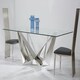 image 3 of Interiors by Premier Silver Finish Dining Chair, Backrest Velvet Office Chair, High Back Dining Chair with Silver Frame