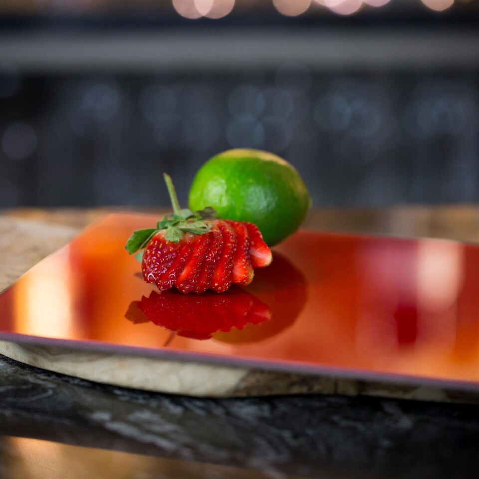 image 1 of Harbour Housewares Glass Kitchen Chopping Board - 40 x 30cm - Red | Red | Red