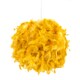 image 1 of Eye-Catching and Designer Small Ochre Feather Decorated Pendant Lighting Shade | Yellow